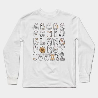 Cat Alphabet Long Sleeve T-Shirt